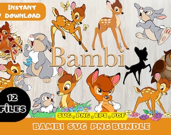 Bambi Digital Download Pack PNG SVG JPG | clip art and image files,shirts design ,Cartoon Bundle,Birthday invitation under the sea