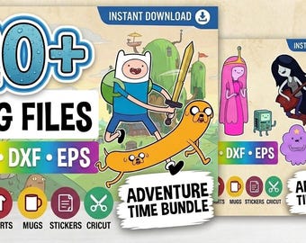 Adventure Time PNG SVG Pack | Finn, Jake, Cartoon Characters (Digital Download)