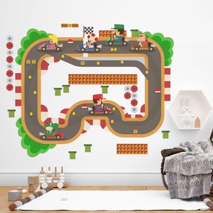 Peel and Stick Super Mario Wall Decal Mario Kart Wall Sticker for Games ...