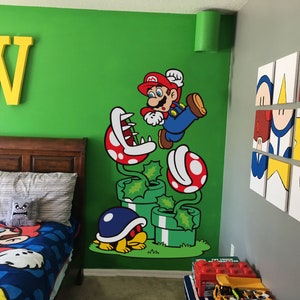 Super Mario Bros Characters Vinyl Kids Bedroom Living Room Wall