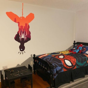 Peel and Stick Spiderman Wall Decal Avengers Wallpaper Superheroes Wall art for Bedroom Decor