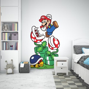 Super Mario Brothers schälen und aufkleben Wandtattoo Tapeten für Kinderzimmer Schlafzimmer Kinderzimmer