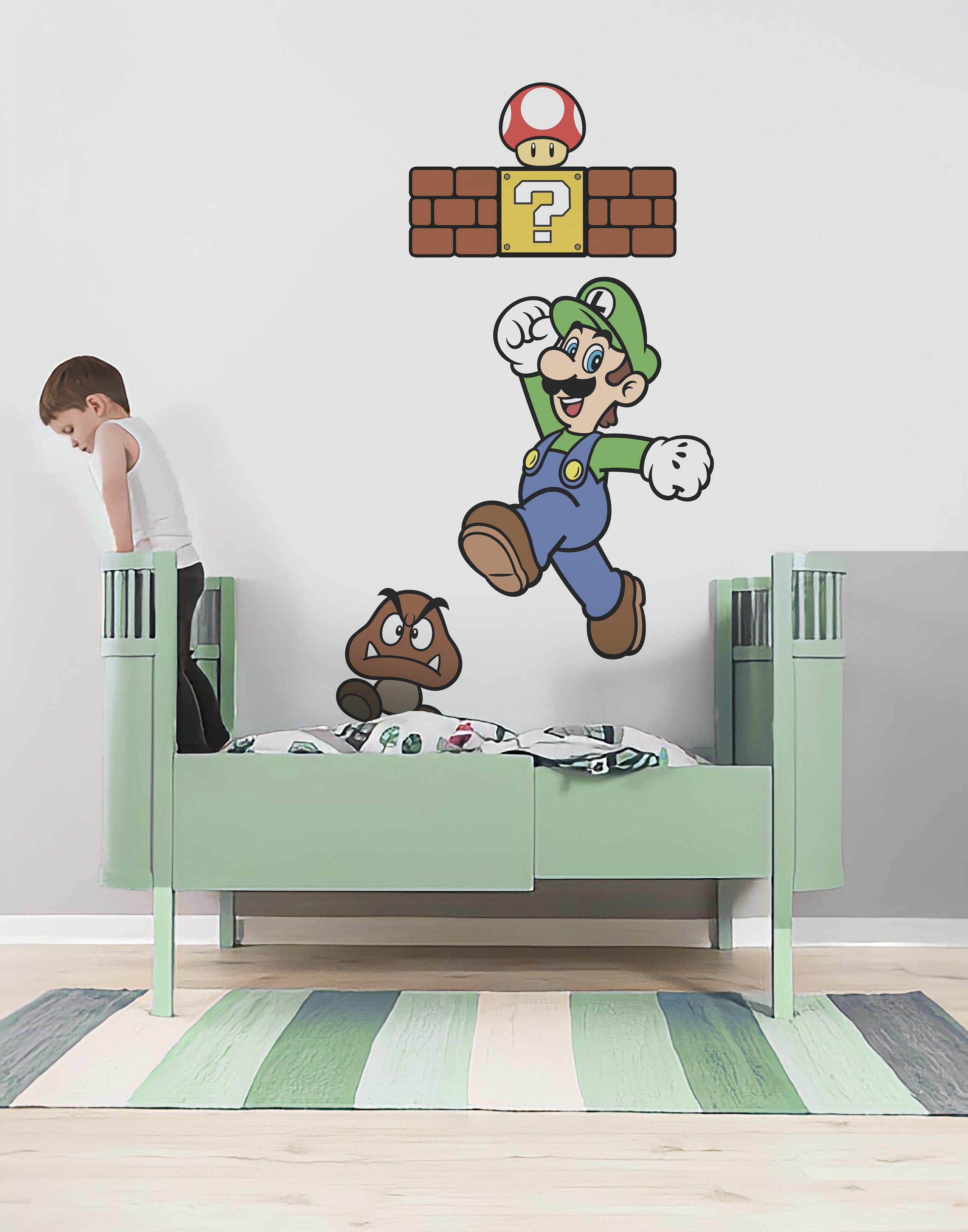 Super Mario and Luigi Wall Decal Combo Set set A Set B for Etsy