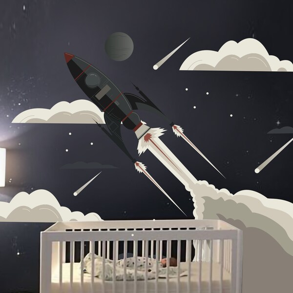 Meteor Wall Decal Etsy