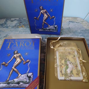 Coffret, Tarot de la Renaissance, Jane Lyle, jeu de cartes et guide d'accompagnement TRES RARE