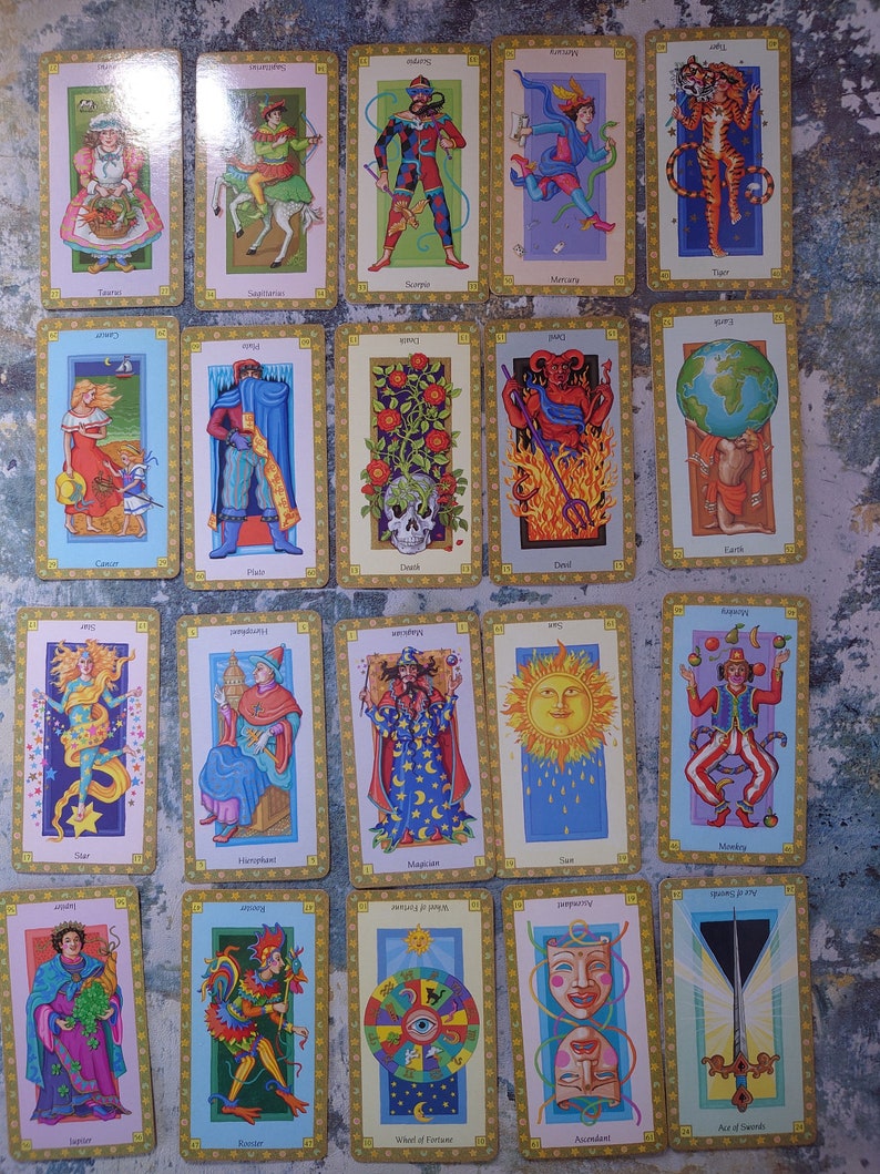 Russell Grants Astro Tarot and guide book, Vintage tarot deck, Pre-owned image 7