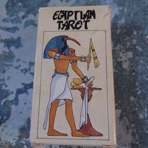 Tarot egipcio. Baraja de tarot de los años 90. Baraja Fournier. Baraja de 78 cartas con instrucciones.