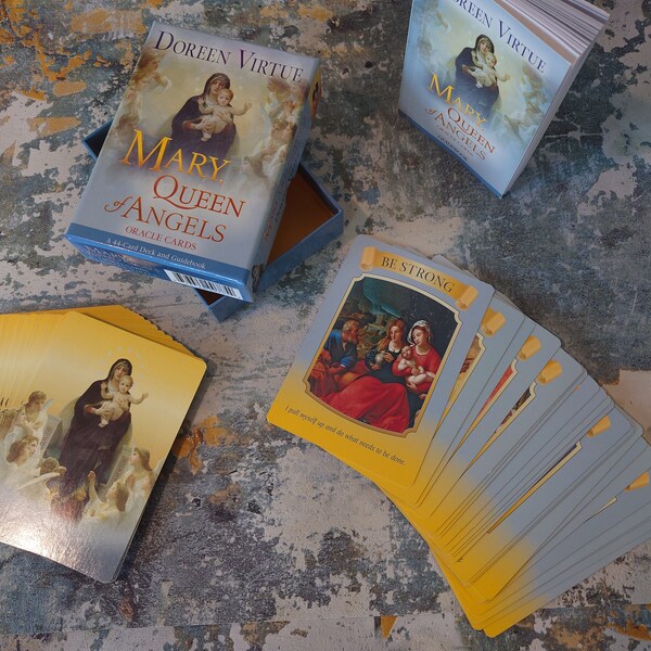 Mary Queen of Angels Oracle Cards, Doreen Virtue. Deck and accompanying book. Hay House Publishing