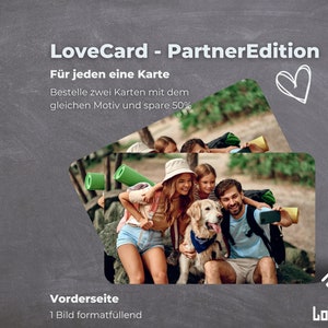2 LoveCards - PartnerEdition - personalisierte Geschenkkarte für Deinen Liebsten