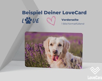 LoveCard Cat & Dog mit deinem Lieblings Haustier - personalisierte Geschenkkarte für Deinen Liebsten