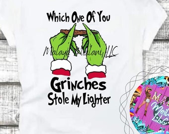 Grinch personnalisé chemise de Noël fumer cigare fumer
