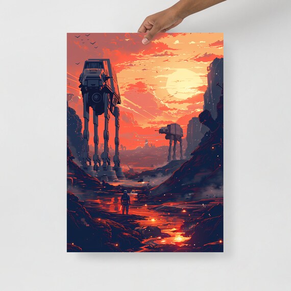 STAR WARS BATTLEFRONT アートパネル Star Wars Style Poster, Sci-fi Battlefront Gaming Print