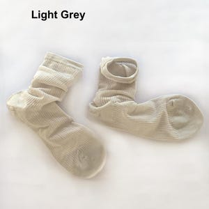 PRE-ORDER: Summer Sheer Silk-Blend Socks | Lightweight Breathable Women’s Socks Light Grey