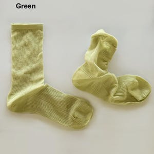 PRE-ORDER: Summer Sheer Silk-Blend Socks | Lightweight Breathable Women’s Socks Green
