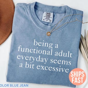 Comfort Colors® Sarcastic Shirt, Funny Adulting T-Shirt, Funny Shirt, Sarcastic Shirt, Meme Tee, Dark Humor T-shirt, Trendy Shirt for Women