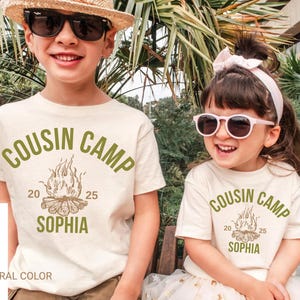 Camisetas personalizadas para campamentos de primos, camisetas a juego para el equipo de primos, regalos para campamentos infantiles, camisetas para niños de campamentos de primos, camisetas para niños de campamentos de primos jóvenes