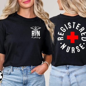 Custom Registered Nurse Shirt, Personalized RN Shirt, Registered Nurse T-shirt, Nurse Graduation Gift, RN Tee, Future Nurse Gift, RN Shirt