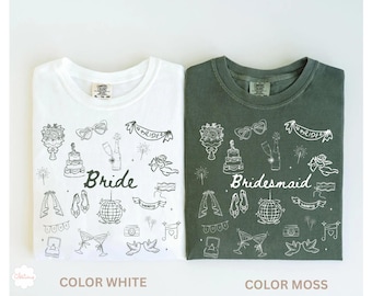 Comfort Colors® Bridal Party Shirts, Bridesmaid Proposal Gift, Maid Of Honor Tee, Bachelorette Party Shirt, Wedding Party Tee, Bride To Be