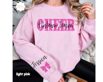 Custom Cheerleader Sweatshirt, Cheer Girl Sweatshirt, Custom Cheer Sweatshirt, Cheer Gifts, Cheer Hoodie, Cheerleader Gifts, Cheer Apparel