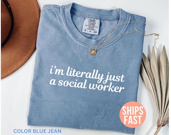 Comfort Colors® Social Worker Shirt, Gift For Social Worker, Counselor Shirt, Therapist Shirt, Social Worker Gift, School Social Worker Tee