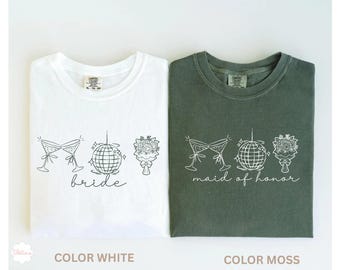 Comfort Colors® Bridal Party Shirts, Bridesmaid Proposal Gift, Maid Of Honor Tee, Bachelorette Party Getting Ready Outfit, Wedding Party Tee