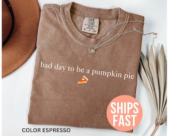 Comfort Colors® Bad day to be pumpkin pie shirt, Funny Thanksgiving Shirt, Thanksgiving Shirt, Pumpkin Pie Shirt, Pumpkin Shirt for Women