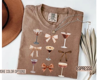 Espresso Martini Cocktail Club Shirt Comfort Colors®, Coquette Espresso Martini Shirt, Espresso Martini Social Club Tee, Cocktail Lover Gift