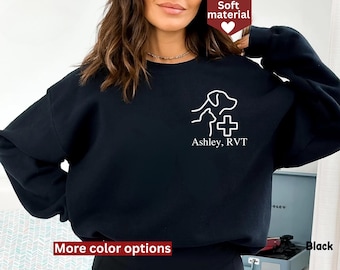 Custom Veterinary Medicine Sweatshirt, Veterinary Tech Sweatshirt, Vet Tech Gifts, Vet Med Crewneck, Custom Veterinary Technician Sweatshirt