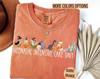 Nicu Halloween Nurse Shirt Comfort Colors®, Halloween Neonatal Intensive Care Unit Shirt, Spooky Nicu Nurse Shirt For Women, Nicu Fall Shirt