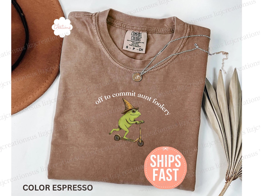 Comfort Colors® Off To Commit Aunt Foolery Shirt, Funny Aunt T-shirt, Cool Aunt Gift, Birt