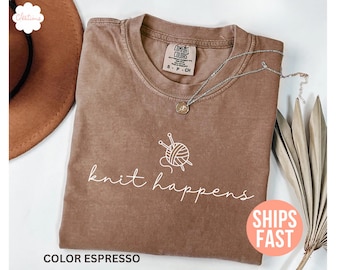 Comfort Colors® Funny Knitting Shirt, Knitting T-shirt, Gift for Knitter, Sewing Shirt, Knitting Club Shirt For Women, Humor Knitting Shirt
