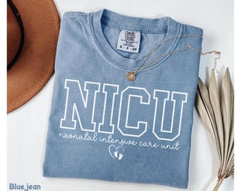 Shirt NICU-verpleegkundige Comfort Colors®, cadeaus Nicu-verpleegkundige, Intensive Care neonatologie, shirt neonatale IC-verpleegkundige, shirt Nicu-team, shirt Nicu Crew, shirt Nicu-team