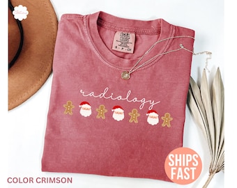 Comfort Colors® Weihnachten Radiologie Shirt, RAD Tech Shirt, Radiologie Abteilung T-Shirt, Röntgen Weihnachtsgeschenke, Röntgen Technologe Shirts