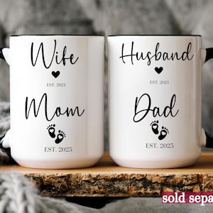 First Time Mom and Dad Mug, Custom New Mom And Dad Mug Gift, Baby Shower Gift, Expecting Parents Gift, New Mom Mug, Fist Time Mom Gift