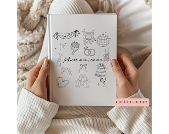 Diario di pianificazione del matrimonio personalizzato, regalo di fidanzamento per lei, regalo di fidanzamento con nome personalizzato, regalo per la festa nuziale, pianificatore della futura sposa, regali per la futura sposa