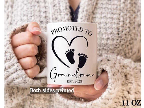 Promoted To Grandma Mug Gift, Pregnancy Announcement Reveal Gift For Grandma, New Grandma Gift, Custom Grandma Gift, First Time Grandma Gift