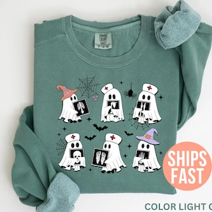 Comfort Colors® Halloween Radiology Sweatshirt, X-ray Teach Sweatshirt, Rad Teach Sweatshirt, Spooky Radiology Technologist Crewneck