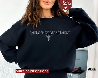 Sudadera del departamento de emergencias, sudadera de la sala de emergencias, sudadera de enfermera de urgencias, sudadera del departamento de urgencias, lindo regalo del departamento de emergencias