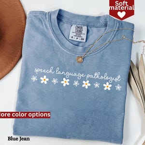 Camiseta fonoaudióloga Comfort Colors®, camiseta fonoaudióloga, presente para terapia da fala, camiseta fonoaudióloga, presente para terapeuta, camiseta SLPA