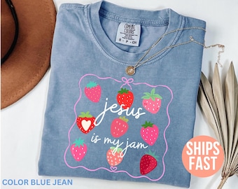 Comfort Colors® Jesus ist mein Jam-Shirt, christliches Shirt, Jesus-Shirt, religiöses Shirt, christliches Geschenk, christliche Muttergeschenk, inspirierendes T-Shirt