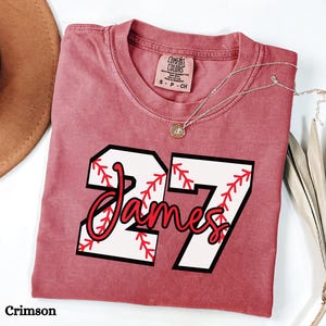 Custom Baseball Shirt, Personalized Baseball Player Shirt, Custom Baseball Number Shirt, Personalized Baseball Team Shirt, Baseball Fan Tee