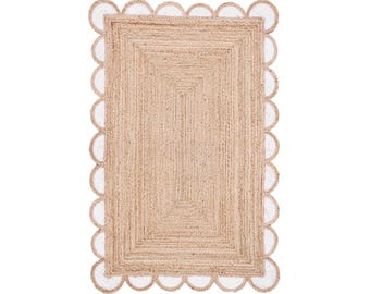 Natural Jute Rug , Living Room Rug Braided Area Rug Bohemian Jute Rug Rectangular Jute Rug,Decor Rug, Jute Area Rug, Square Jute Custom Rug