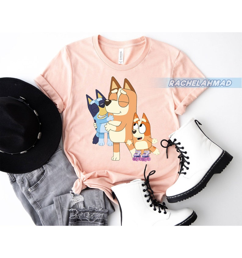Bluey Mum and Bluey Bingo Hug Shirt Chilli Heeler Shirt Etsy Australia