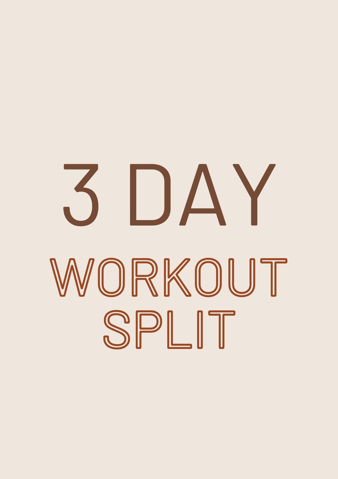 Push Pull Legs, Workout Program, Workout Plan, Workout Template