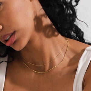 Dainty Curb Chain - Gold Curb Chain Necklace