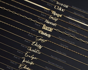 14K Gold Namenskette, Benutzerdefinierte Namensplatte und Kettenhalskette | Zierliche Namenskette, personalisierte Geschenke, Geschenk für sie, Geschenk für Mutter