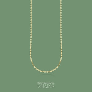 14K Gold Cable Chain Necklace - 12 14 16 18 20 22 24 Inch Chain Necklace - Thin Chain Necklace - Simple Gold Necklace - Gift for Her