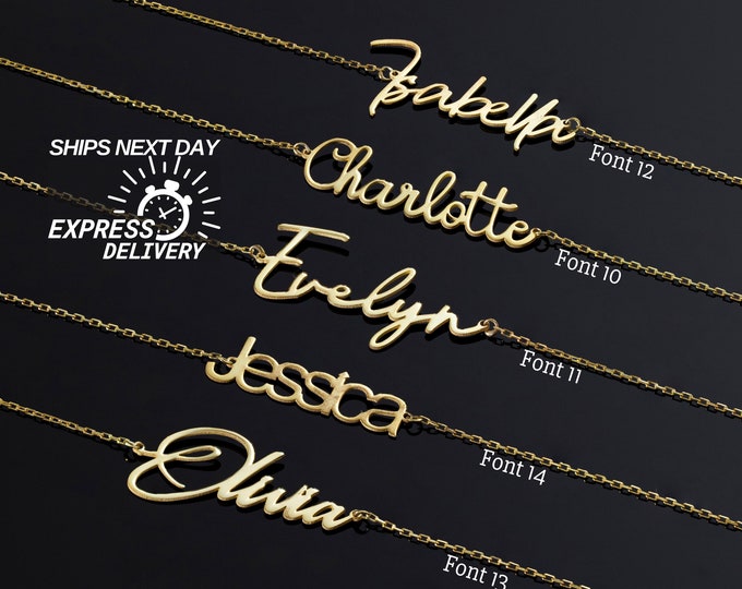 Custom Name Bracelet, Gold Name Bracelets, Handwriting Name Bracelet, Personalized Gift for Her, Bracelets for Women, Birthday Gift