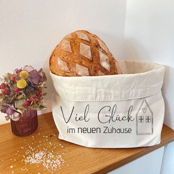 Brotkorb | Geschenk zum Einzug | Brot und Salz Umzug Eigenheim Korb |  Präsentkorb | Haus Hausbau Bauherr Bauherrin Einweihung Geschenkkorb