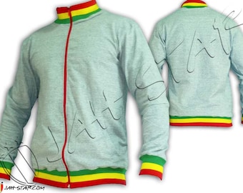 Rasta Hoodie For Men Or Women, Reggae, Hip Hop And Rasta On Grey Hoodie Jacket(cl-js-grey)